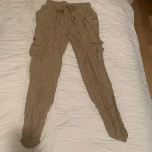 Tan Cargo Joggers